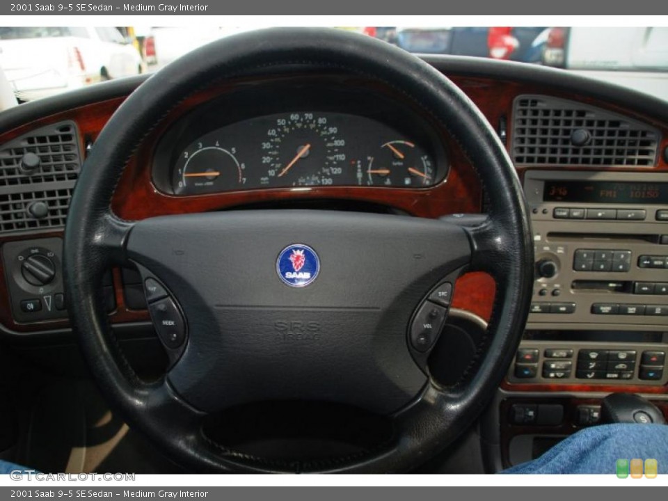 Medium Gray Interior Steering Wheel for the 2001 Saab 9-5 SE Sedan #43834961