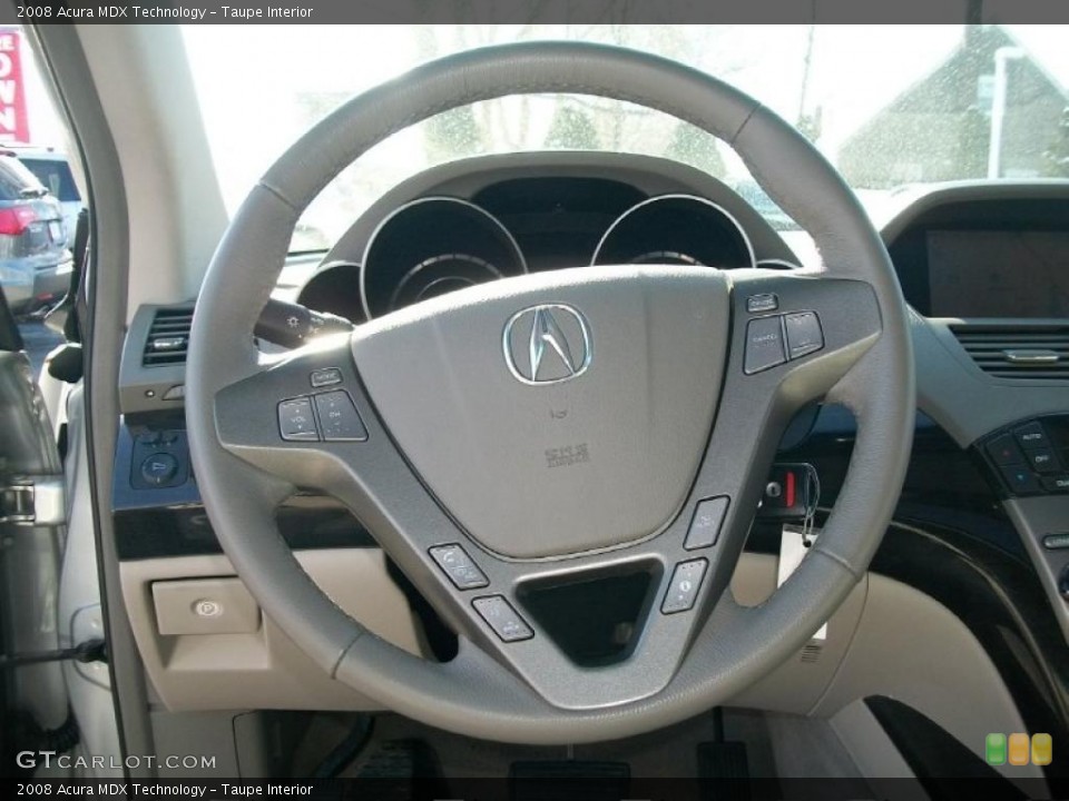 Taupe Interior Steering Wheel for the 2008 Acura MDX Technology #43844025