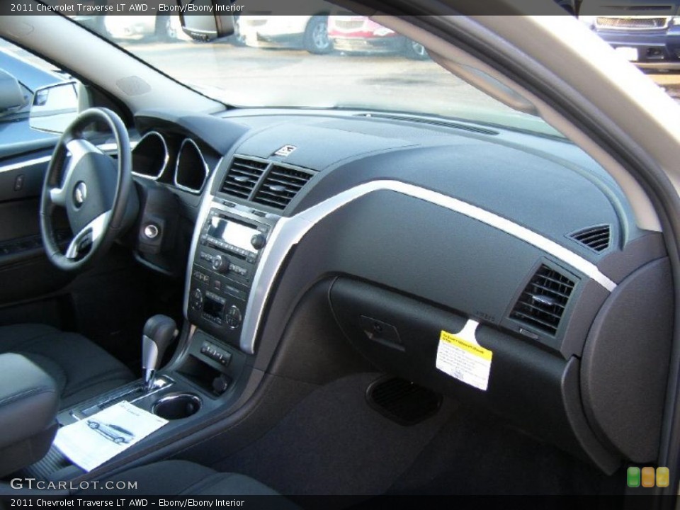 Ebony/Ebony Interior Dashboard for the 2011 Chevrolet Traverse LT AWD #43845953