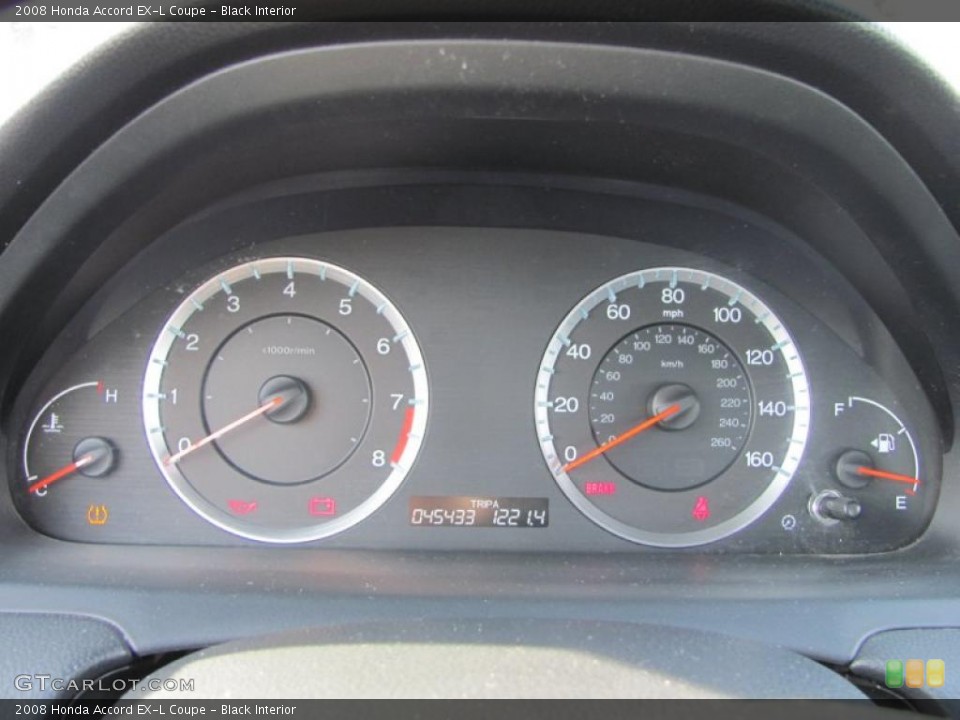 Black Interior Gauges for the 2008 Honda Accord EX-L Coupe #43856357