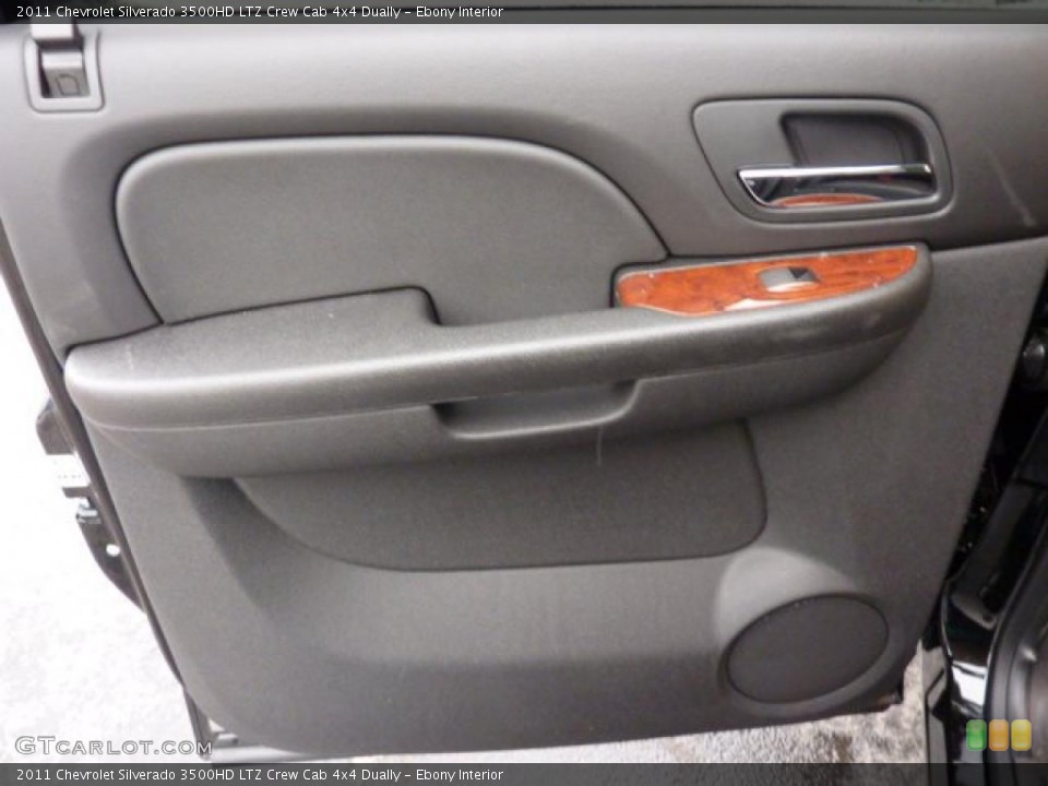Ebony Interior Door Panel for the 2011 Chevrolet Silverado 3500HD LTZ Crew Cab 4x4 Dually #43858705