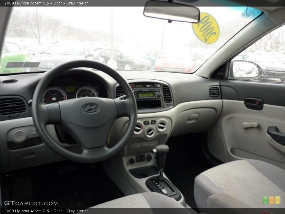 Gray Interior Dashboard for the 2009 Hyundai Accent GLS 4 Door #43865661