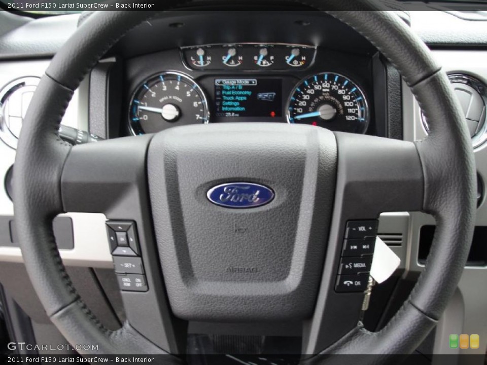 Black Interior Steering Wheel for the 2011 Ford F150 Lariat SuperCrew #43885127
