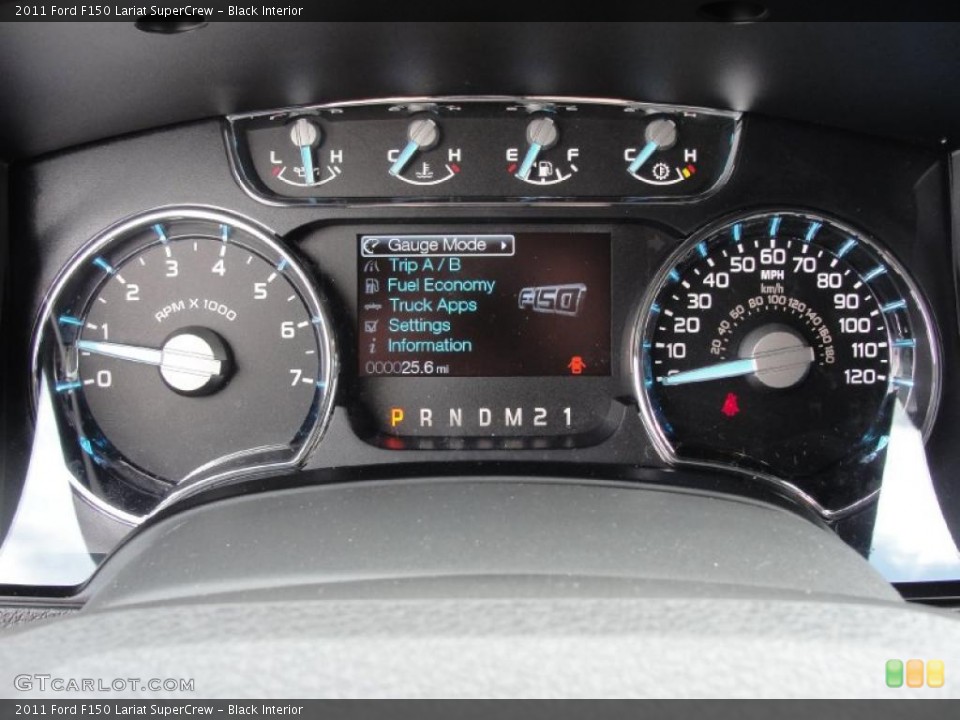 Black Interior Gauges for the 2011 Ford F150 Lariat SuperCrew #43885135