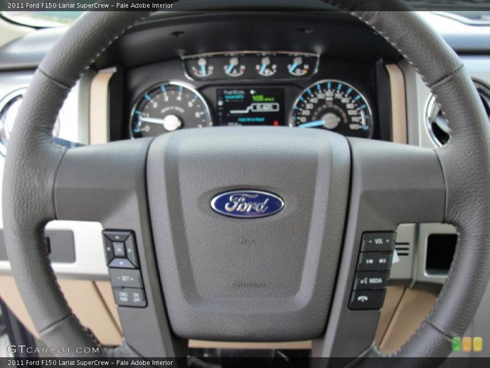 Pale Adobe Interior Steering Wheel for the 2011 Ford F150 Lariat SuperCrew #43885575