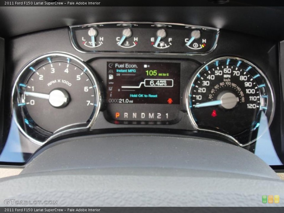 Pale Adobe Interior Gauges for the 2011 Ford F150 Lariat SuperCrew #43885587