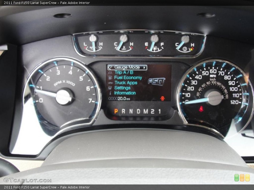Pale Adobe Interior Gauges for the 2011 Ford F150 Lariat SuperCrew #43886167