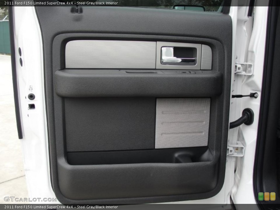 Steel Gray/Black Interior Door Panel for the 2011 Ford F150 Limited SuperCrew 4x4 #43886527