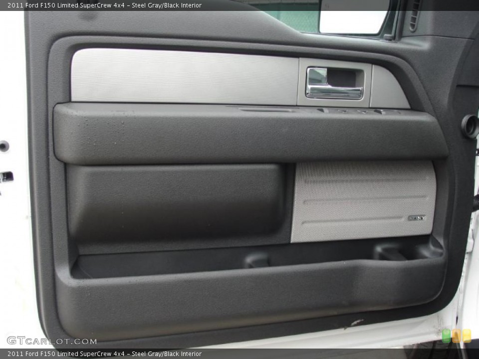 Steel Gray/Black Interior Door Panel for the 2011 Ford F150 Limited SuperCrew 4x4 #43886583
