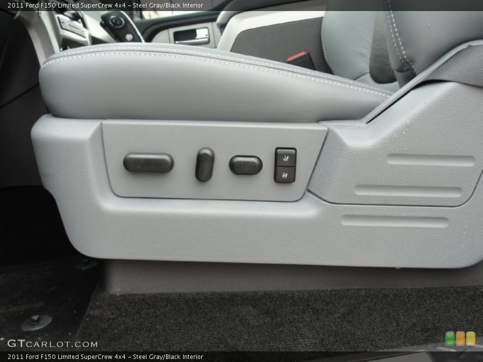 Steel Gray/Black Interior Controls for the 2011 Ford F150 Limited SuperCrew 4x4 #43886639