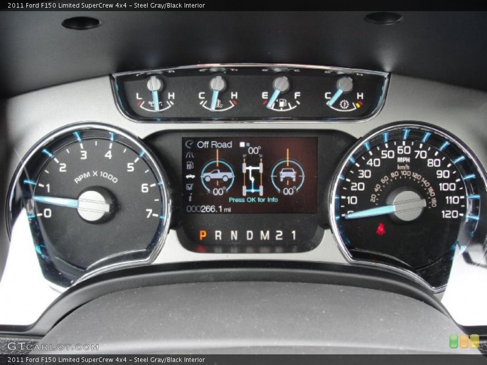 Steel Gray/Black Interior Gauges for the 2011 Ford F150 Limited SuperCrew 4x4 #43886939