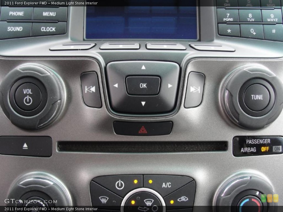 Medium Light Stone Interior Controls for the 2011 Ford Explorer FWD #43887841