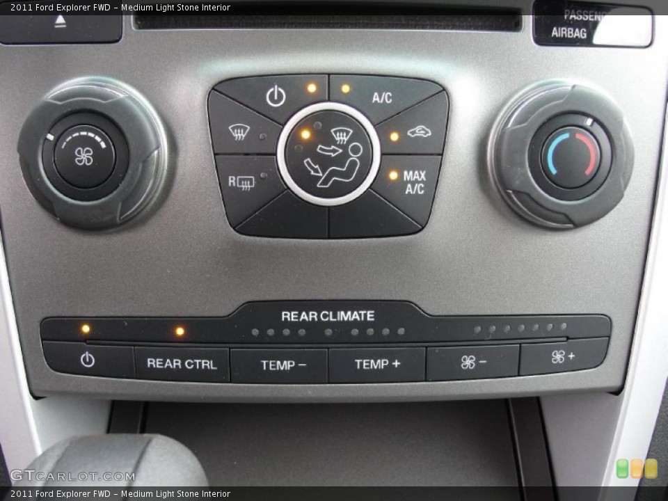 Medium Light Stone Interior Controls for the 2011 Ford Explorer FWD #43887859