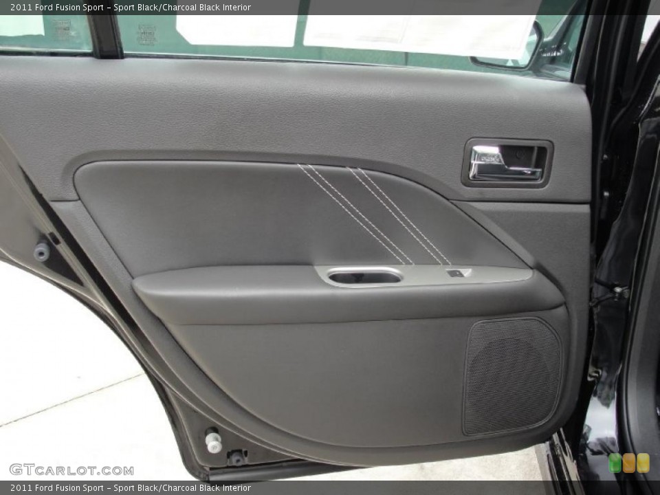 Sport Black/Charcoal Black Interior Door Panel for the 2011 Ford Fusion Sport #43891516