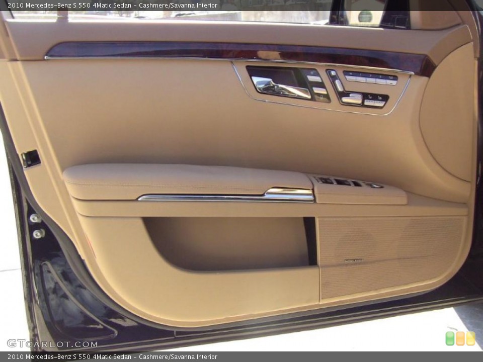 Cashmere/Savanna Interior Door Panel for the 2010 Mercedes-Benz S 550 4Matic Sedan #43894005