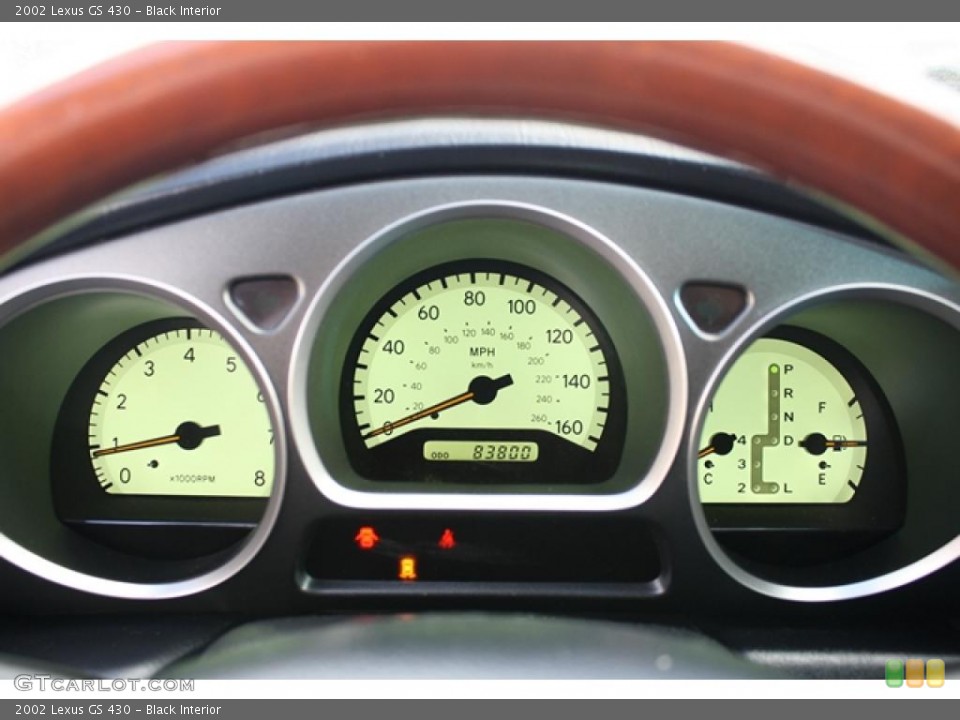 Black Interior Gauges for the 2002 Lexus GS 430 #43894085