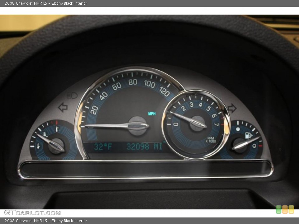 Ebony Black Interior Gauges for the 2008 Chevrolet HHR LS #43898069