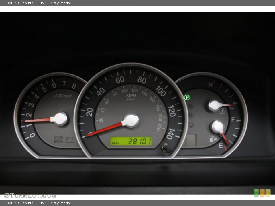Gray Interior Gauges for the 2008 Kia Sorento EX 4x4 #43902613