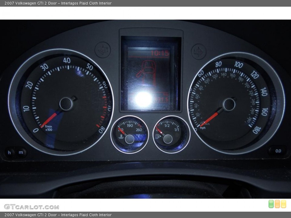 Interlagos Plaid Cloth Interior Gauges for the 2007 Volkswagen GTI 2 Door #43910670