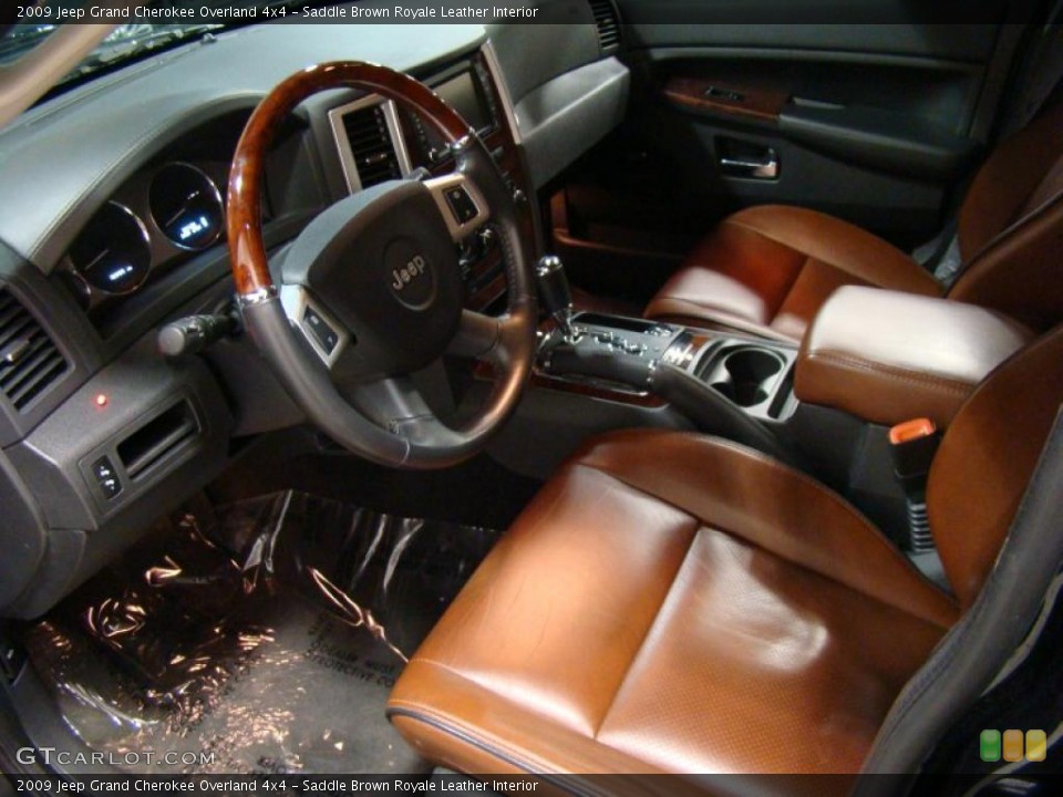 Saddle Brown Royale Leather Interior Photo For The 2009 Jeep