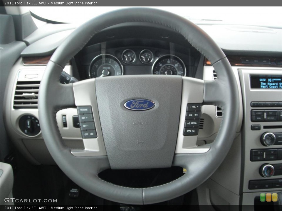 Medium Light Stone Interior Steering Wheel for the 2011 Ford Flex SEL AWD #43920994