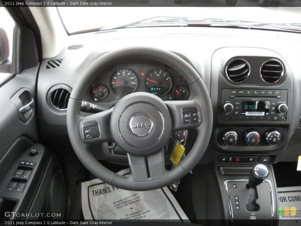 Dark Slate Gray Interior Dashboard for the 2011 Jeep Compass 2.0 Latitude #43925682