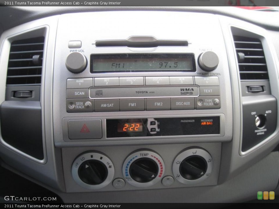 Graphite Gray Interior Controls for the 2011 Toyota Tacoma PreRunner Access Cab #43930302