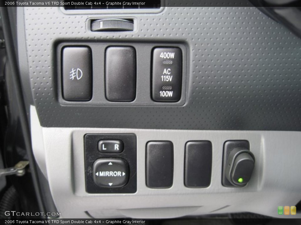 Graphite Gray Interior Controls for the 2006 Toyota Tacoma V6 TRD Sport Double Cab 4x4 #43932758