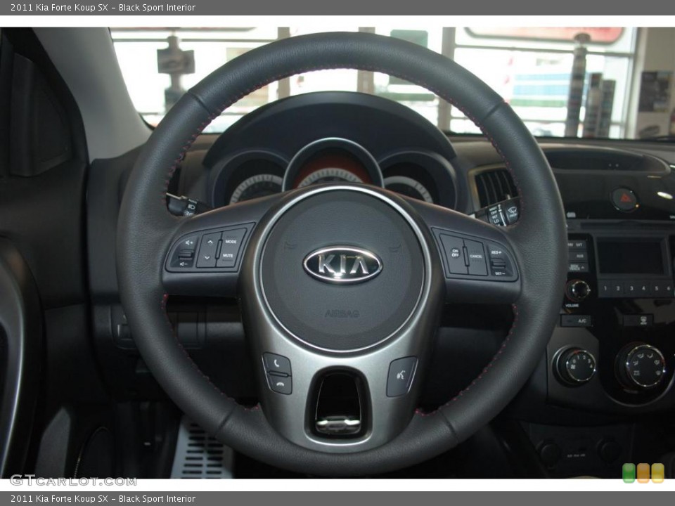 Black Sport Interior Steering Wheel for the 2011 Kia Forte Koup SX #43933606