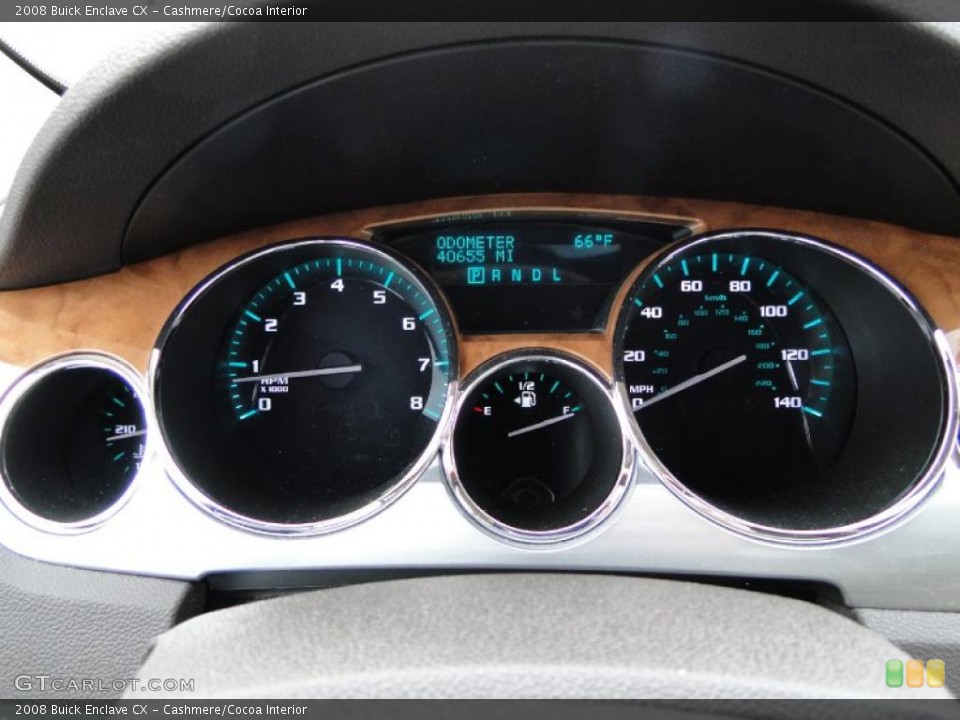 Cashmere/Cocoa Interior Gauges for the 2008 Buick Enclave CX #43937435