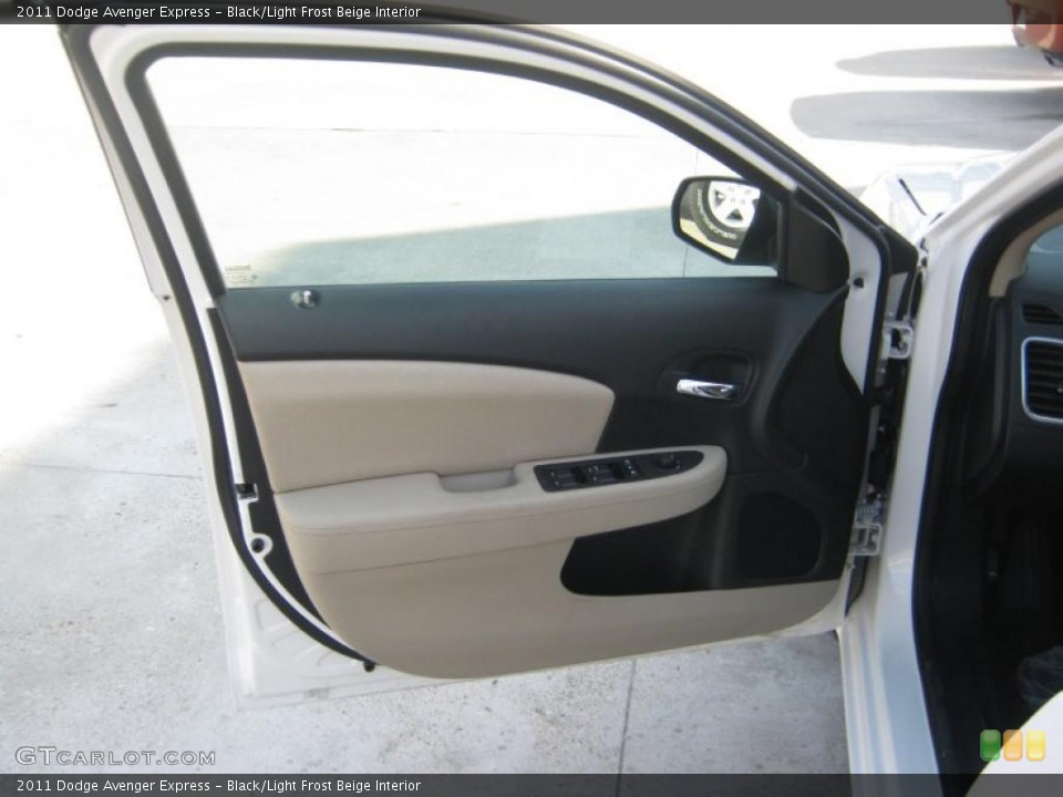 Black/Light Frost Beige Interior Door Panel for the 2011 Dodge Avenger Express #43938703