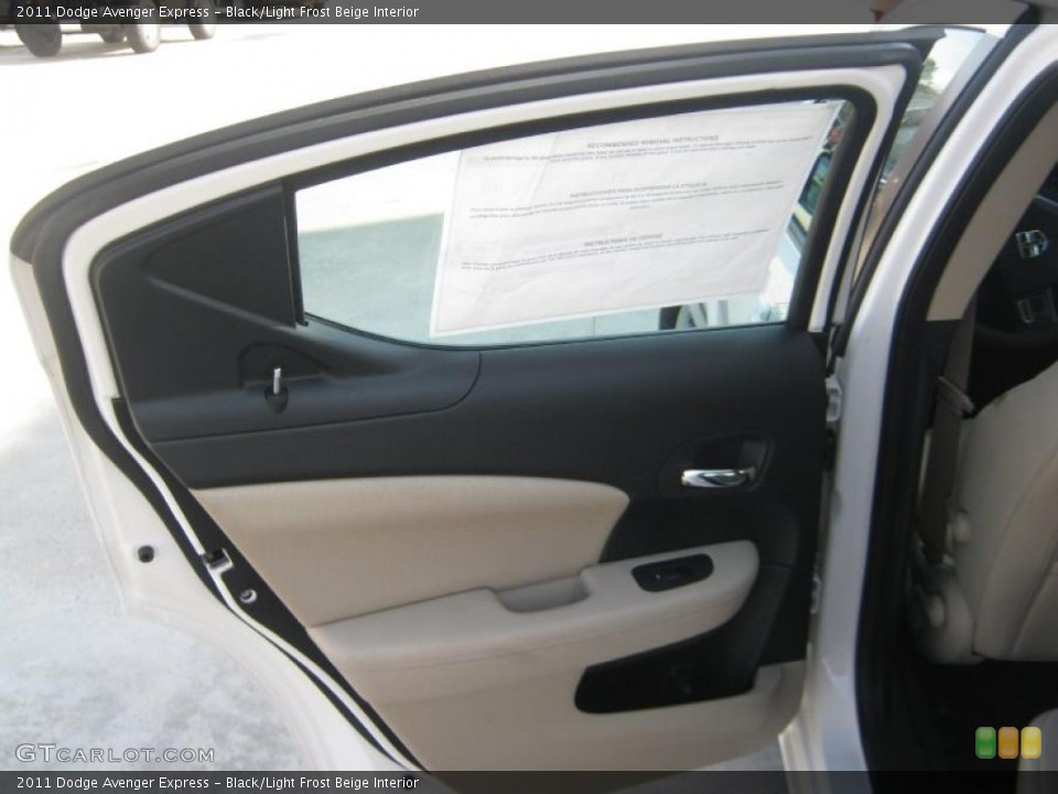 Black/Light Frost Beige Interior Door Panel for the 2011 Dodge Avenger Express #43938731