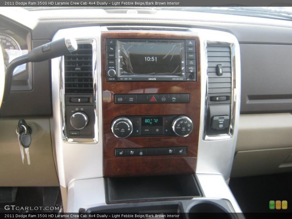 Light Pebble Beige/Bark Brown Interior Controls for the 2011 Dodge Ram 3500 HD Laramie Crew Cab 4x4 Dually #43938959