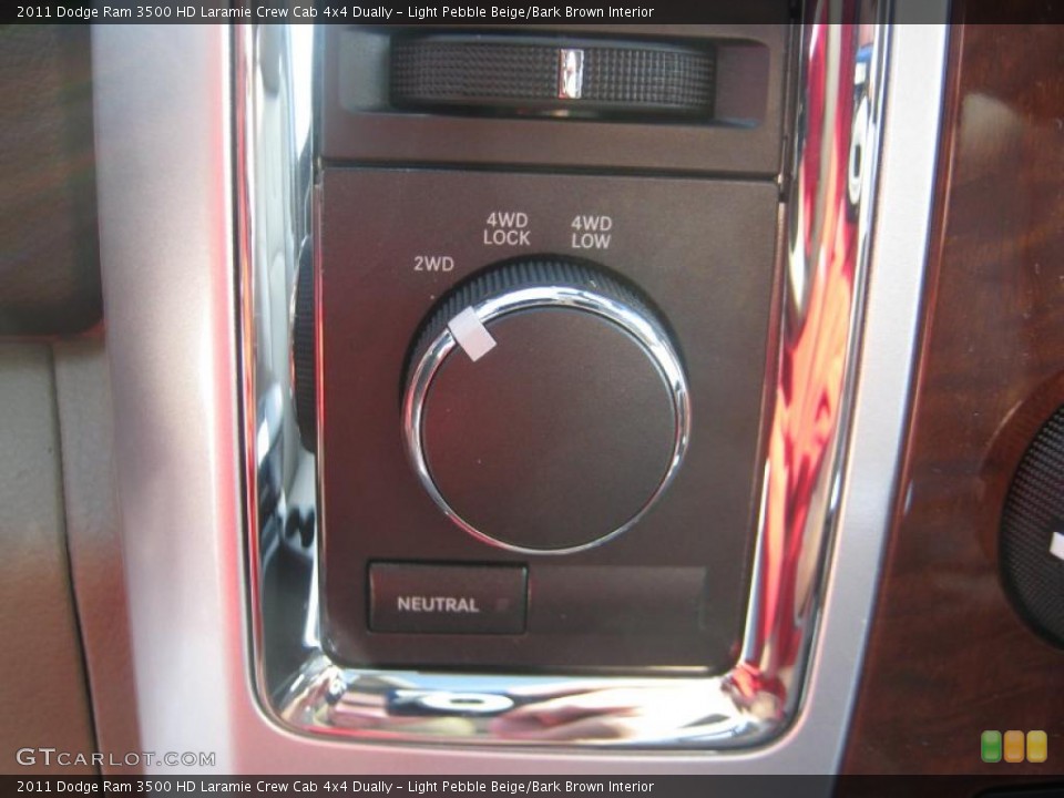 Light Pebble Beige/Bark Brown Interior Controls for the 2011 Dodge Ram 3500 HD Laramie Crew Cab 4x4 Dually #43939035