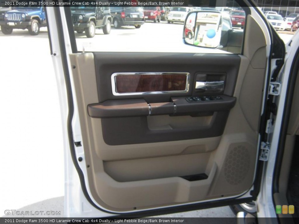 Light Pebble Beige/Bark Brown Interior Door Panel for the 2011 Dodge Ram 3500 HD Laramie Crew Cab 4x4 Dually #43939095