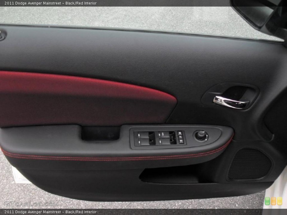 Black/Red Interior Door Panel for the 2011 Dodge Avenger Mainstreet #43941531