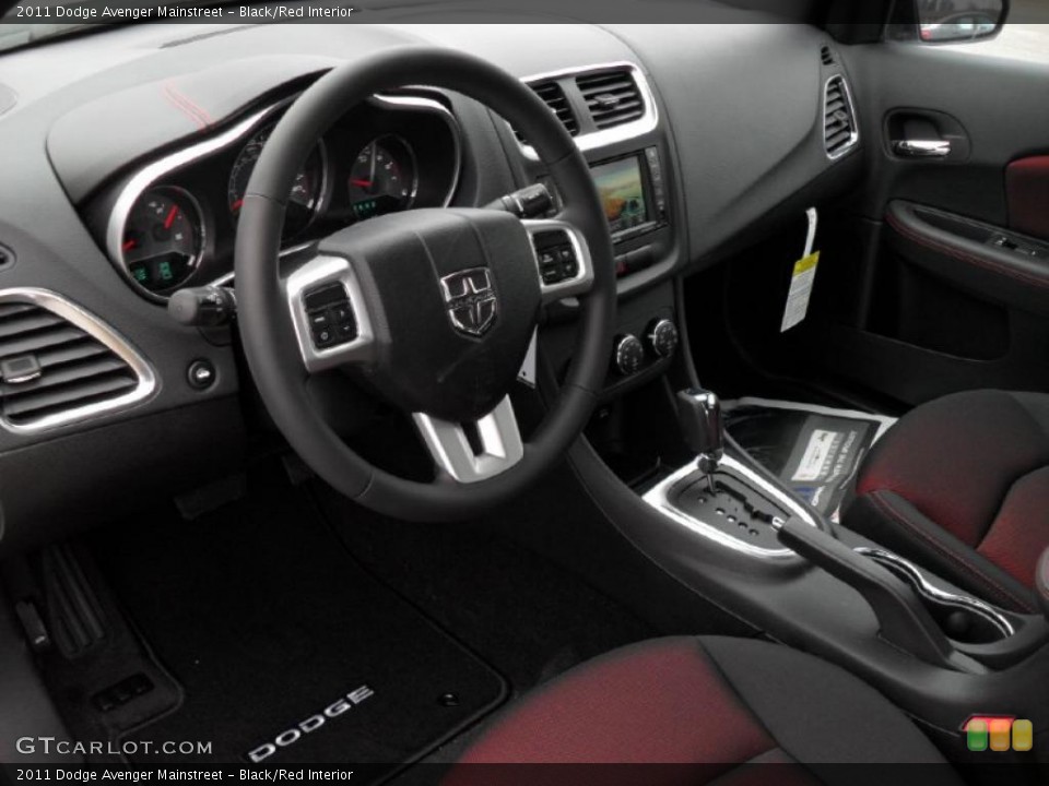 Black/Red Interior Prime Interior for the 2011 Dodge Avenger Mainstreet #43941743