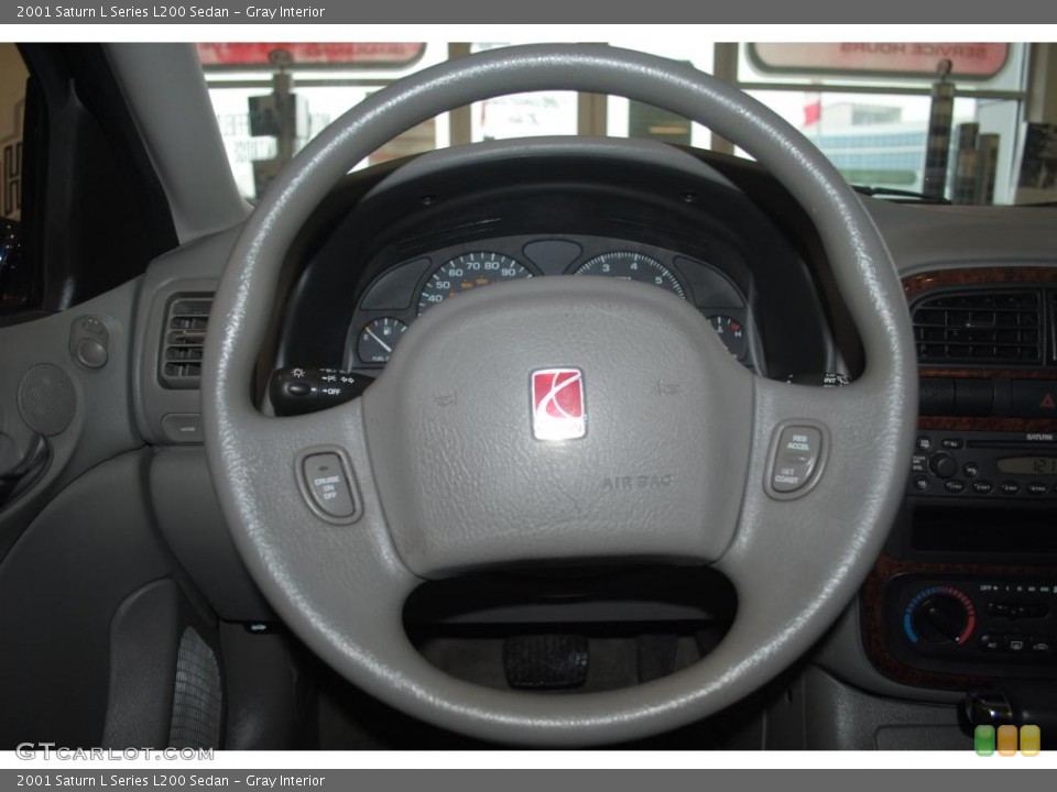 Gray Interior Steering Wheel for the 2001 Saturn L Series L200 Sedan #43941783