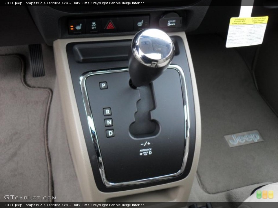 Dark Slate Gray/Light Pebble Beige Interior Transmission for the 2011 Jeep Compass 2.4 Latitude 4x4 #43942235