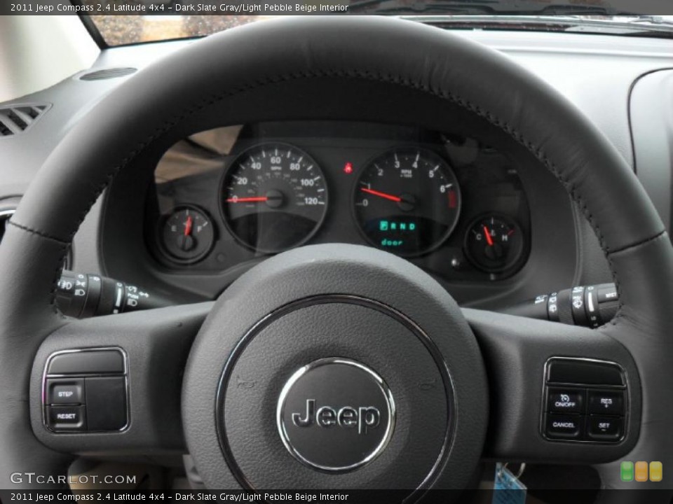 Dark Slate Gray/Light Pebble Beige Interior Steering Wheel for the 2011 Jeep Compass 2.4 Latitude 4x4 #43942283