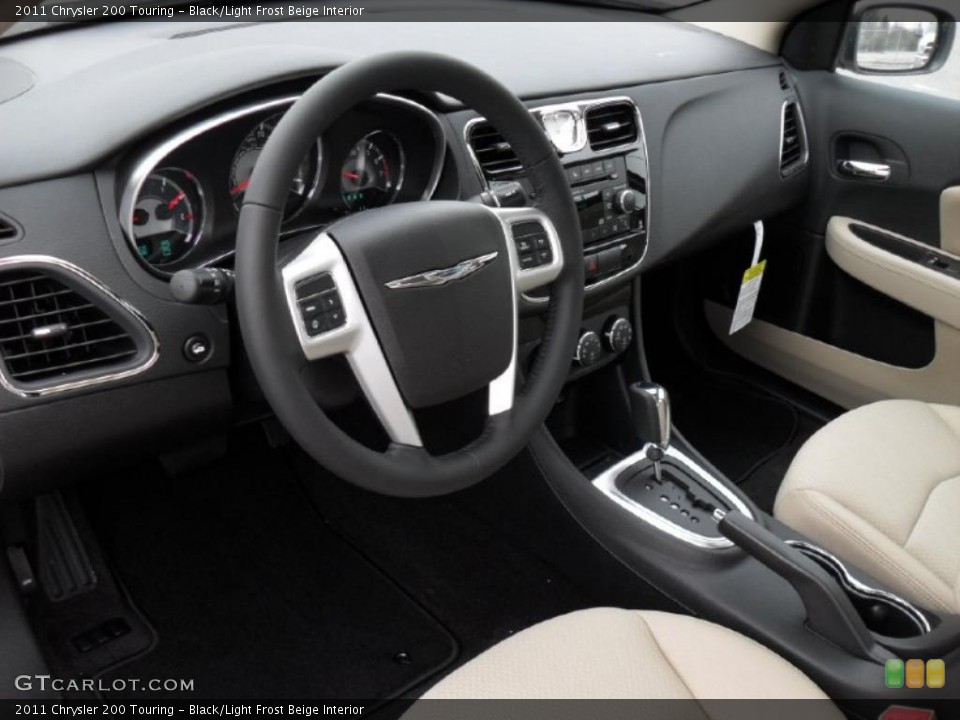 Black/Light Frost Beige Interior Prime Interior for the 2011 Chrysler 200 Touring #43942831