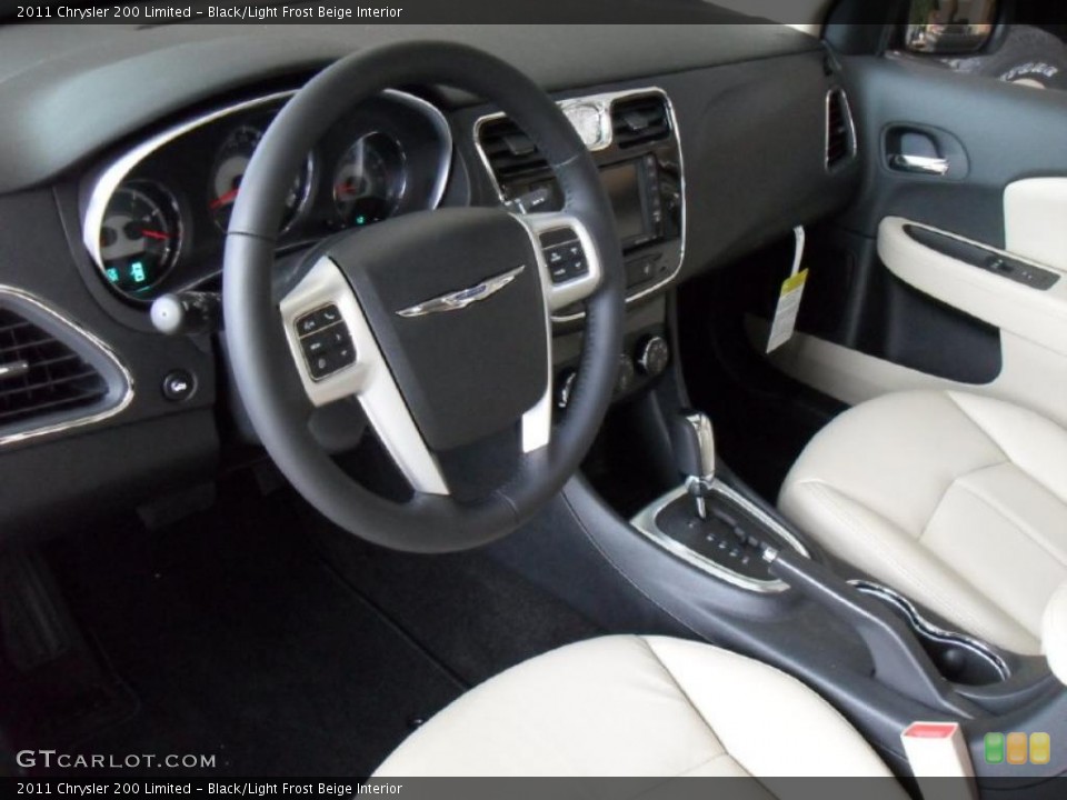 Black/Light Frost Beige Interior Prime Interior for the 2011 Chrysler 200 Limited #43943235