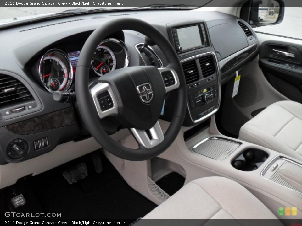 Black/Light Graystone Interior Prime Interior for the 2011 Dodge Grand Caravan Crew #43944455