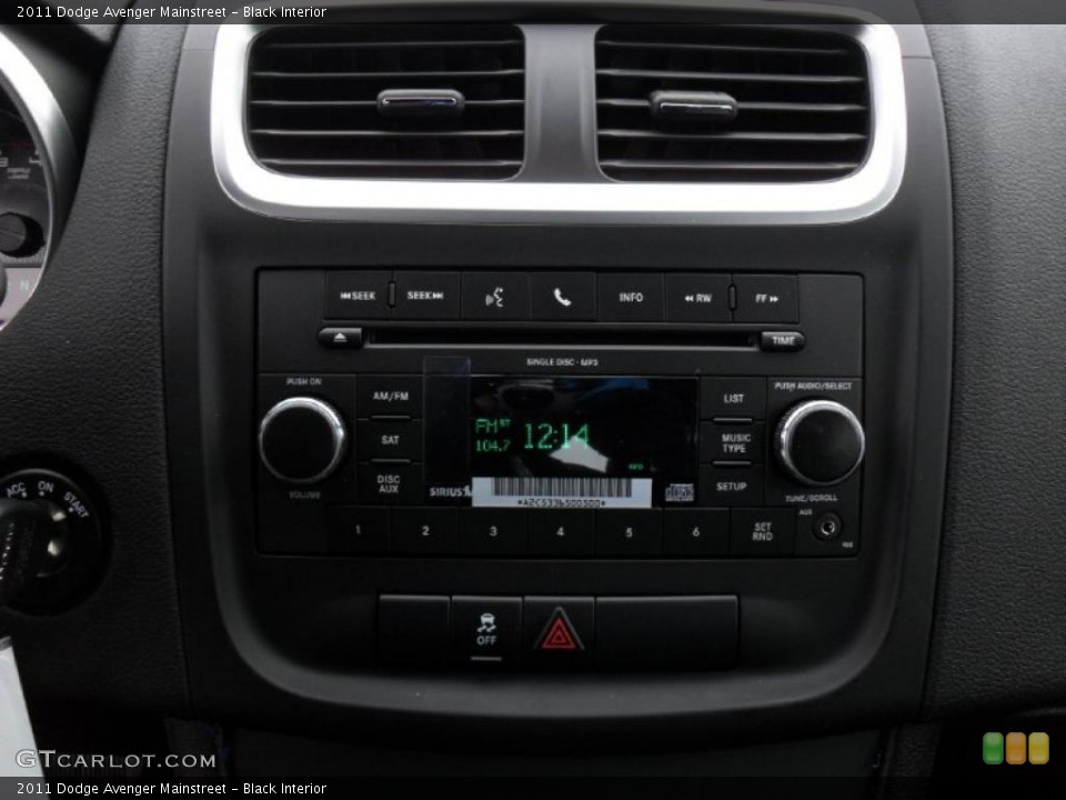 Black Interior Controls for the 2011 Dodge Avenger Mainstreet #43944611
