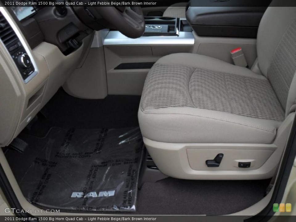 Light Pebble Beige/Bark Brown Interior Photo for the 2011 Dodge Ram 1500 Big Horn Quad Cab #43946155