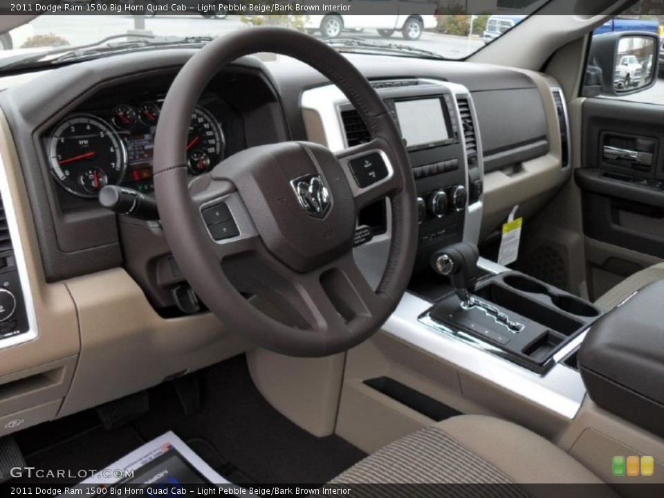 Light Pebble Beige/Bark Brown Interior Dashboard for the 2011 Dodge Ram 1500 Big Horn Quad Cab #43946411