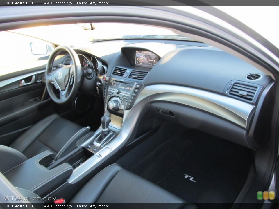 Taupe Gray Interior Dashboard for the 2011 Acura TL 3.7 SH-AWD Technology #43949093
