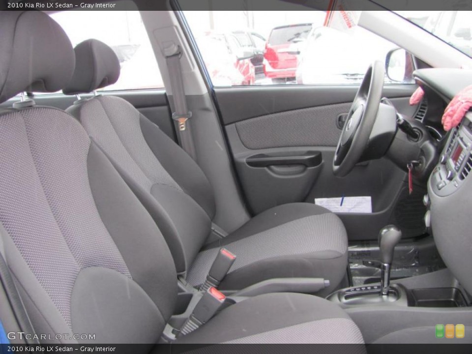 Gray Interior Photo for the 2010 Kia Rio LX Sedan #43954303