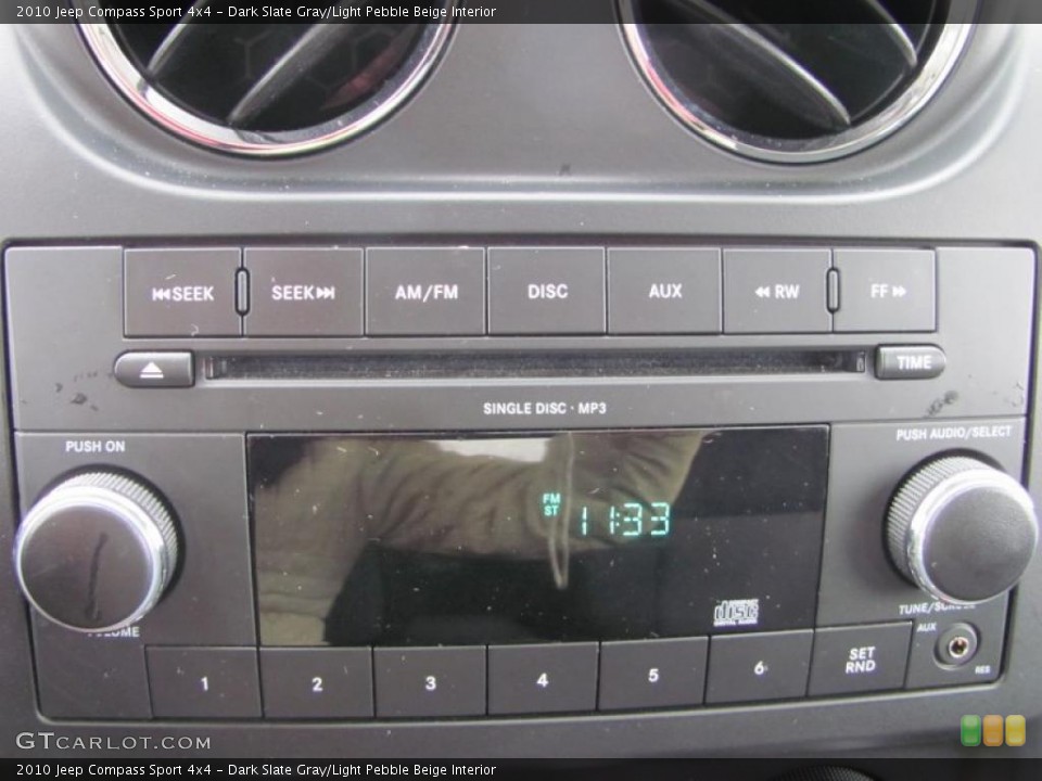 Dark Slate Gray/Light Pebble Beige Interior Controls for the 2010 Jeep Compass Sport 4x4 #43954446