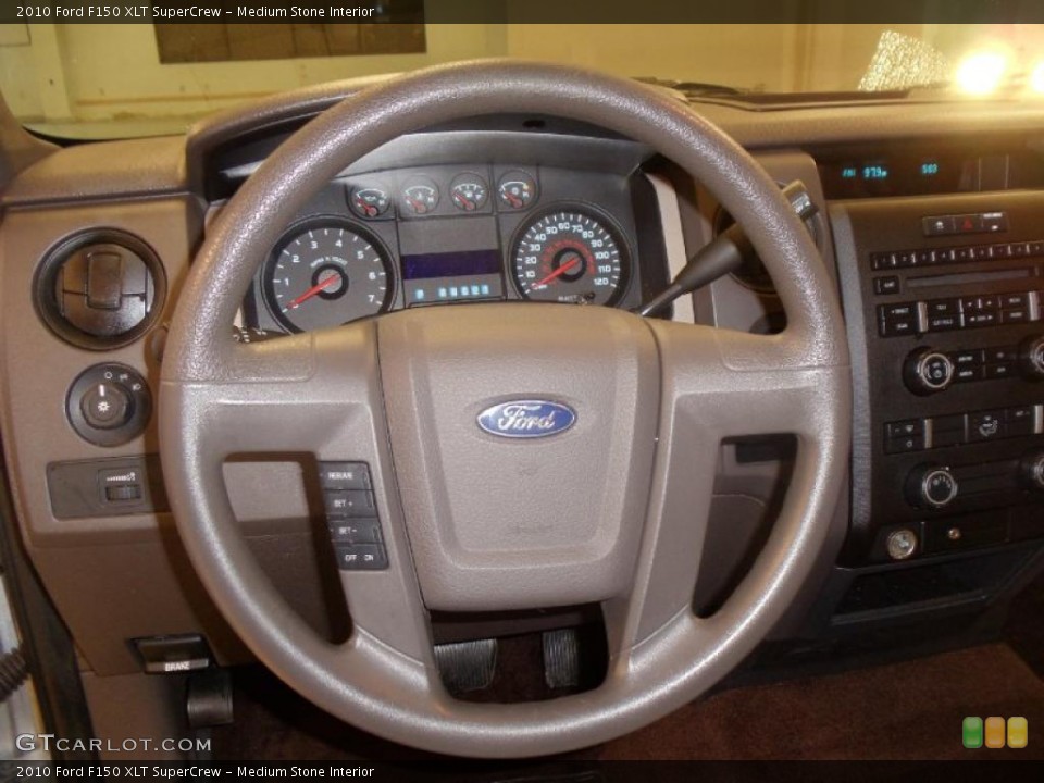 Medium Stone Interior Steering Wheel for the 2010 Ford F150 XLT SuperCrew #43956254